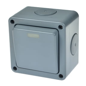 Waterproof Outdoor Light Switch ,GREENCYCLE 1PC High Quality 10A 125VAC 1-Gang 2-Way Storm Weatherproof Outdoor Switched 5-Pole Press Single Gang Socket IP66 Rated