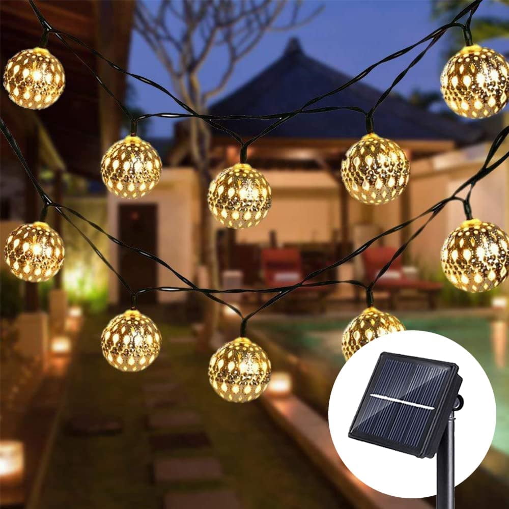 Waterproof Outdoor Lighting LED sun ball string lamp, 5m 20 LED ...