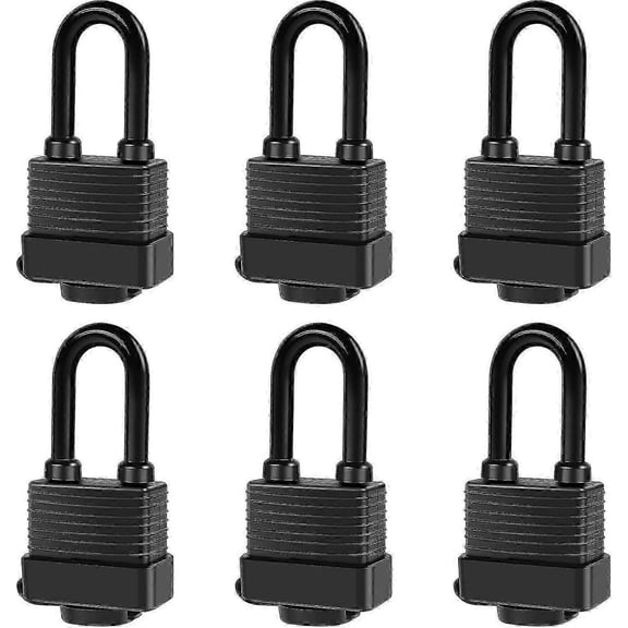 Waterproof Outdoor Padlocks 6pcs Anti-theft Laminated Steel