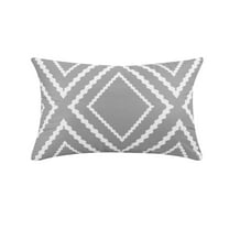 Waterproof Outdoor Pillow Cover - 11.8x19.7 Inch Geometric Print Cushion Case w/Hidden Zipper for Patio, Sofa & Decor