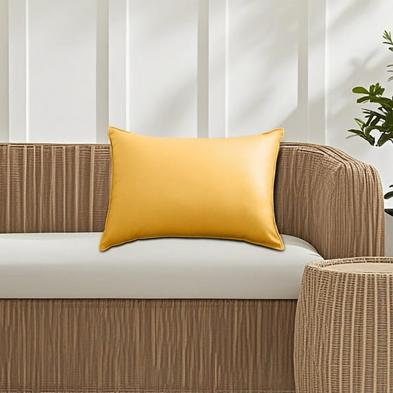 Waterproof Outdoor Pillow Cover, Modern Solid Color Rectangle Cushion Case, Weather-Resistant Patio Poolside Furniture Protector, Easy-Clean Fabric, 30x50cm (Pillow Not Included)