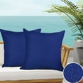 thumbnail image 1 of Waterproof Outdoor Pillow Covers Vibrant Solid Color Decorative Throw Pillow Cases, Weather-Resistant Pillow Covers with Hidden Zipper Blue 17.7x17.7 Inch (Without Pillow Core), 1 of 6