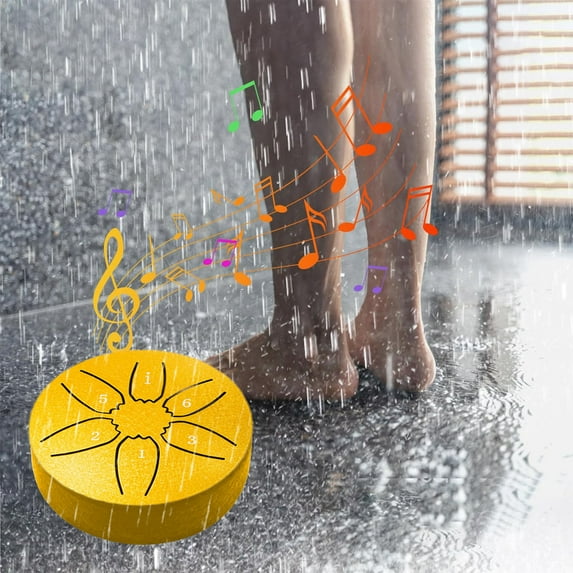 Waterproof Outdoor Rain Drum 6 Note Steel Tongue Drum with Drumstick, Rust Resistant Garden Chime for Patios Yards Yoga Meditation Sleep Therapy and Music Enthusiasts