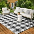 thumbnail image 1 of Waterproof Outdoor Rug 5x8ft/8x10ft/9x12ft/10x14ft/9x18ft Plastic Straw Patio Rug Modern Geometric Reversible Rug Indoor Outdoor Rug Small Carpet for Rv Picnic Backyard Deck Porch Beach, 1 of 8