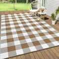 thumbnail image 1 of Waterproof Outdoor Rug 5x8ft/8x10ft/9x12ft/10x14ft/9x18ft Plastic Straw Patio Rug Modern Geometric Reversible Rug Indoor Outdoor Rug Small Carpet for Rv Picnic Backyard Deck Porch Beach, 1 of 7