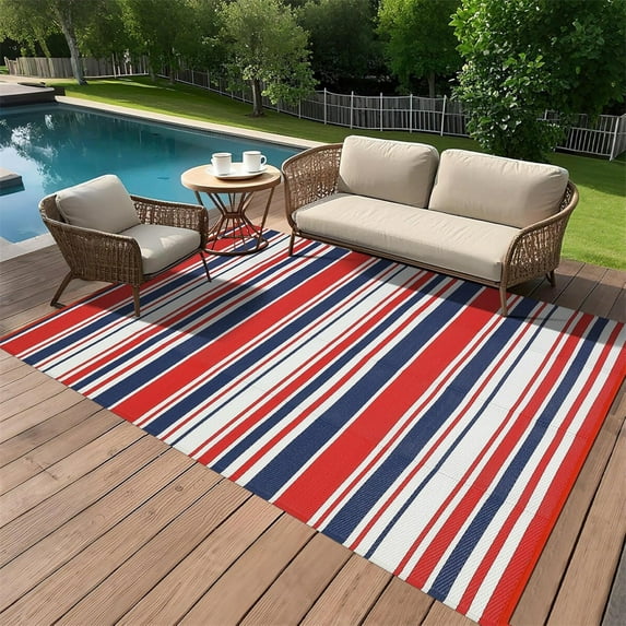 Waterproof Outdoor Rug 8x10/9×12/9×18, Plastic Straw Patio Camping Rug, Indoor Outdoor RV Mat Carpet for Deck, Camper, Porch, Balcony, Backyard, Picnic