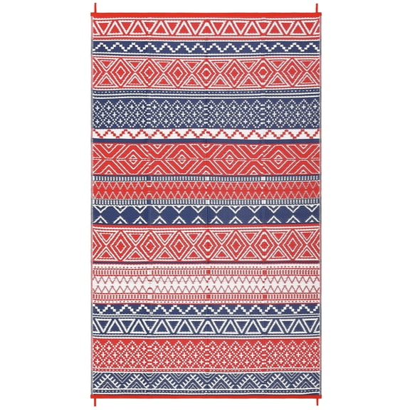 Waterproof Outdoor Rug, Lightweight PP Plastic Patio Mat, Easy Clean Non-Shedding Outdoor Mat for Patio
