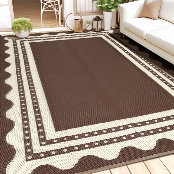 Waterproof Outdoor Rug – Reversible Plastic Mat for Camping, RV, Patio, Deck, Backyard, Balcony, Picnic – Easy Clean, Fade Resistant, Lightweight & Portable