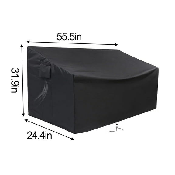 Waterproof Outdoor Storage Bench Cover Durable Protective Cover for 70 Gallon Deck Box Weather Resistant Bench Protection