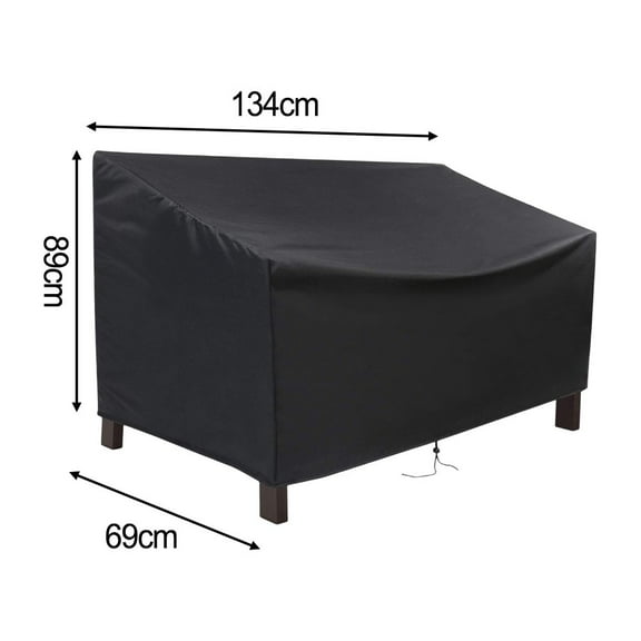 Waterproof Outdoor Storage Bench Cover with Adjustable Drawstring - All-Season