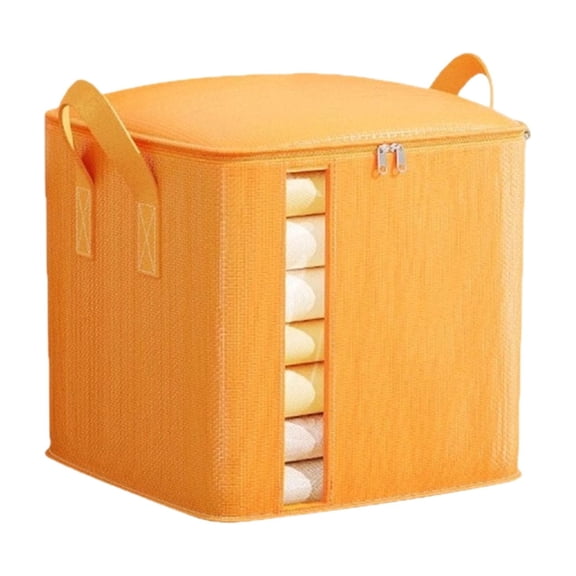 Waterproof Outdoor Storage Box with Clear Top and Handles, Large Underbed Organizer, 60x60x50cm, Clear Plastic Bags with Handles for Moving and Packing