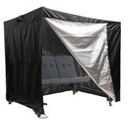 Waterproof Outdoor Swing Cover Seater Garden Patio Swing Cover All Weather ProtectionSwing Canopy Covers Black 140*66*91cm