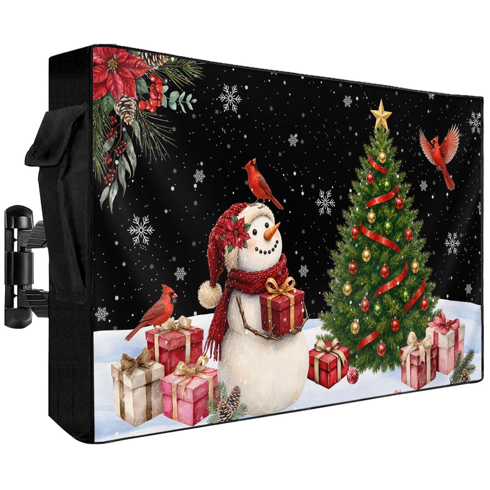 Waterproof Outdoor TV Cover 52 to 55 Inch, Decorated Christmas Tree ...