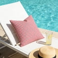 thumbnail image 1 of Waterproof Outdoor Throw Pillow Complete Plaid Cushion Square Patio Pillow Weather Resistant Soft Filled for Pool Deck Garden Sofa Seat Decor, 1 of 6