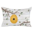 thumbnail image 1 of Waterproof Outdoor Throw Pillows with Inserts 12"x20", Bees Branches Soft Decorative Pillowcases for Couch Bedroom, Farmhouse Spring Botanical Wooden Pillow Covers for Sofa Living Room, 1 of 8