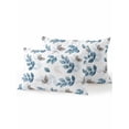 thumbnail image 1 of Waterproof Outdoor Throw Pillows with Inserts 12"x20" Set of 2, Blue Botanical Fall Soft Decorative Pillowcases for Couch Bedroom, Pastoral Maple Leaf Autumn Pillow Covers for Sofa Living Room, 1 of 8