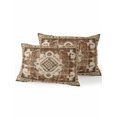 thumbnail image 1 of Waterproof Outdoor Throw Pillows with Inserts 12"x20" Set of 2,Brown Boho Soft Decorative Pillowcases for Couch Bedroom,Retro Western Rustic Ethnic Tribal Patterns Pillow Covers for Sofa Living Room, 1 of 8
