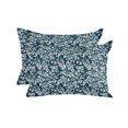 thumbnail image 1 of Waterproof Outdoor Throw Pillows with Inserts 12"x20" Set of 2,Navy Blue Spring Floral Decorative Pillowcases for Couch Bedroom,Farmhouse Flowers Elegant Pastoral Pillow Covers for Sofa Living Room, 1 of 8