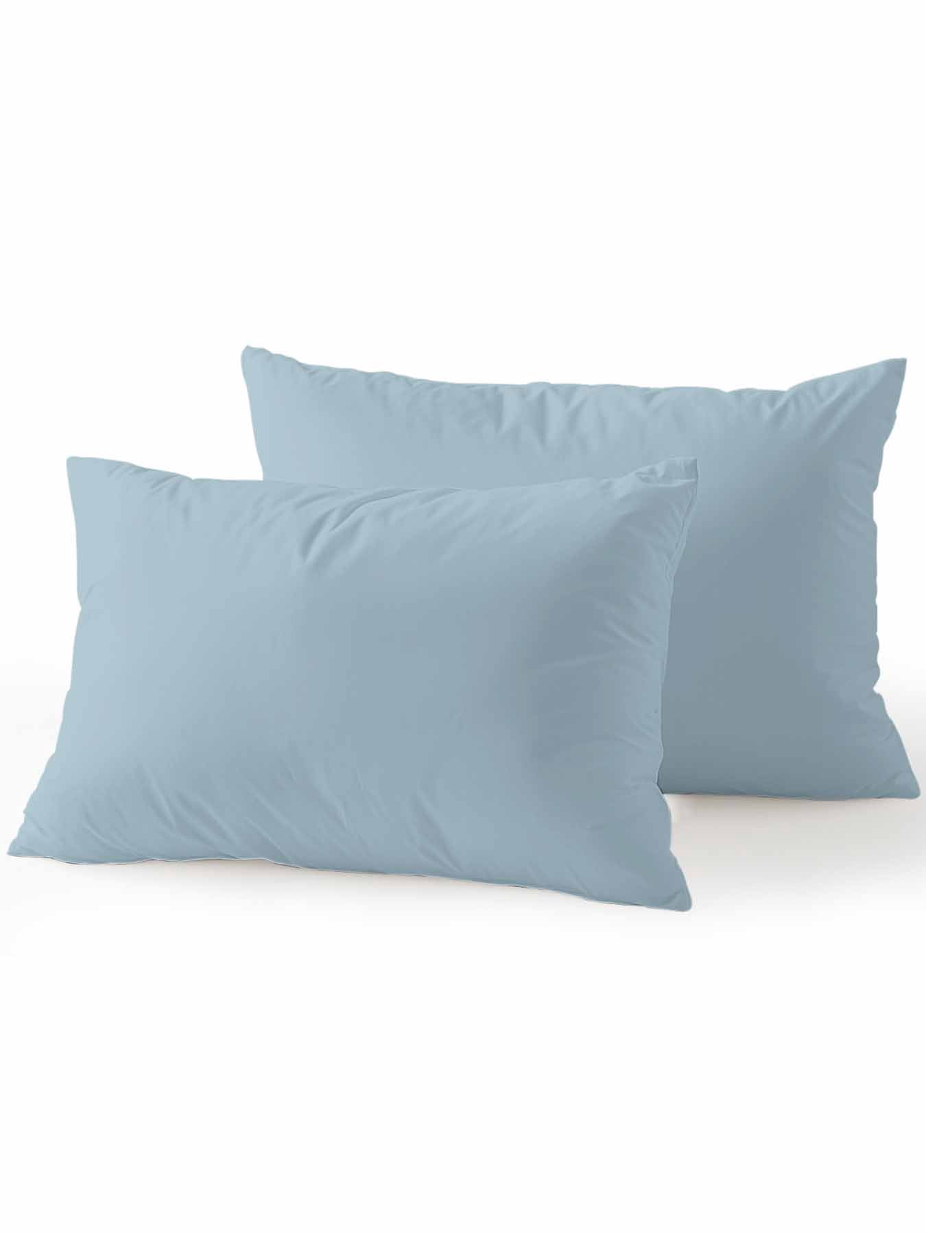 Waterproof Outdoor Throw Pillows with Inserts 12"x20" Set of 2, Sky Blue Soft Decorative Pillowcases for Couch Bedroom, Modern Pure Winter Sky Blue Pillow Covers for Sofa Living Room