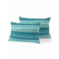 thumbnail image 1 of Waterproof Outdoor Throw Pillows with Inserts 12"x20" Set of 2, Teal Turquoise Aqua Ombre Soft Decorative Pillowcases for Couch Bedroom, Contemporary Abstract Lines Pillow Covers for Sofa Living Room, 1 of 8