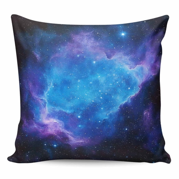 Waterproof Outdoor Throw Pillows with Inserts 16"x16", Blue Purple Soft Decorative Pillowcases for Couch Bedroom, Modern Abstract Night Sky Stars Pillow Covers for Sofa Living Room