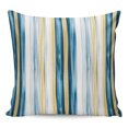 thumbnail image 1 of Waterproof Outdoor Throw Pillows with Inserts 16"x16", Blue Yellow Striped Soft Decorative Pillowcases for Couch Bedroom, Modern Stripes Art Watercolor Pillow Covers for Sofa Living Room, 1 of 8