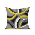 thumbnail image 1 of Waterproof Outdoor Throw Pillows with Inserts 16"x16", Yellow Geometric Soft Decorative Pillowcases for Couch Bedroom, Gray Black Retro Abstract Stripes Lines Pillow Covers for Sofa Living Room, 1 of 8