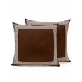 thumbnail image 1 of Waterproof Outdoor Throw Pillows with Inserts 18"x18" Set of 2,Coffee Brown Greek Key Soft Decorative Pillowcases for Bedroom,Geometric Greece Ancient Farmhouse Geo Pillow Covers for Sofa Living Room, 1 of 8
