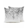 thumbnail image 1 of Waterproof Outdoor Throw Pillows with Inserts 18"x18" Set of 2, Grey Botanical Soft Decorative Pillowcases for Couch Bedroom, Weeping Eucalyptus Leaves Watercolor Pillow Covers for Sofa Living Room, 1 of 8