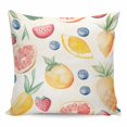 thumbnail image 1 of Waterproof Outdoor Throw Pillows with Inserts 18"x18", Summer Fruits Soft Decorative Pillowcases for Couch Bedroom, Yellow Red Blue Watercolor Pillow Covers for Sofa Living Room, 1 of 8