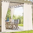 thumbnail image 1 of Waterproof Outdoor Window Screen Curtain | Transparent Polyester Panel | Sturdy Metal Hanging Rings | Wind & Rain Resistant | 83.85x51.96in | Easy Clean | Single Panel, 1 of 6