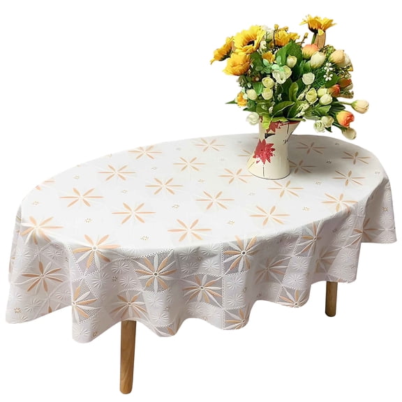 Waterproof Oval Tablecloth In PVC For Coffee Table Living Room TV Cabinet,Easy To Clean,Duck Egg Shape Cloth-U-90x120cm(36x48")