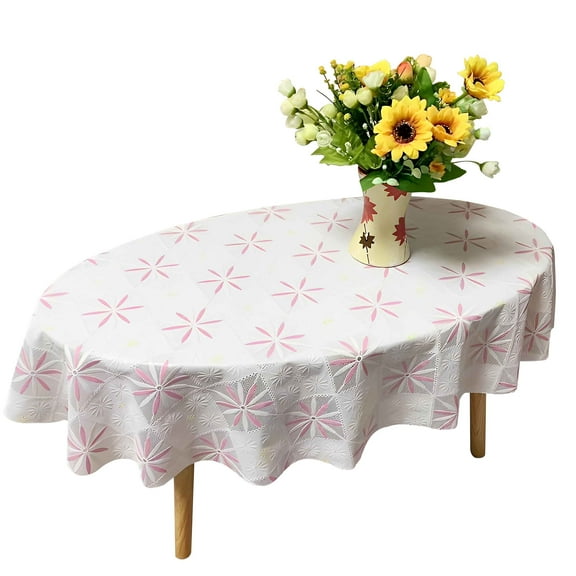 Waterproof Oval Tablecloth In PVC For Coffee Table Living Room TV Cabinet,Easy To Clean,Duck Egg Shape Cloth-V-100x140cm(39x55")