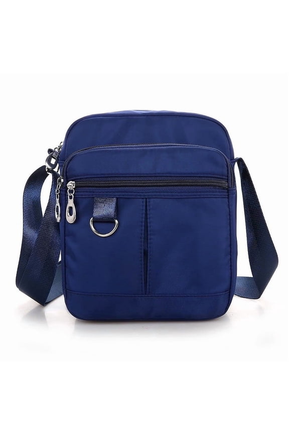Waterproof Oxford Crossbody Bag for Women, Multi-Pocket Nylon Shoulder Purse with Adjustable Strap, Lightweight Anti-Theft Travel Messenger Bag(Blue)
