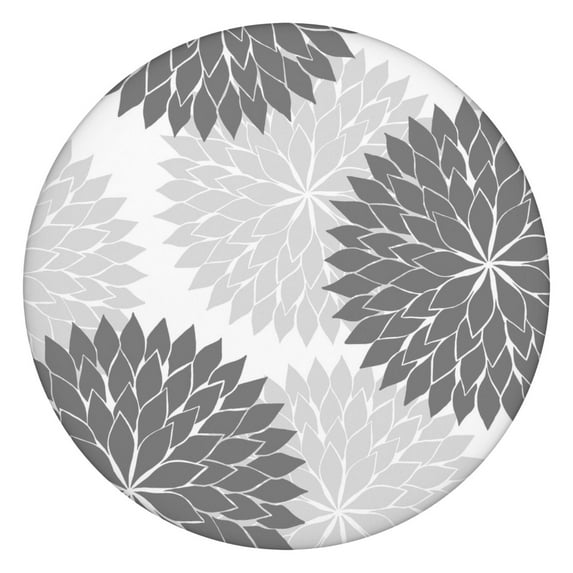 Waterproof Oxford Round Tablecloth Boho Look, Elastic Fit for 36-44" Table, Perfect for Outdoor Living or Party Meals