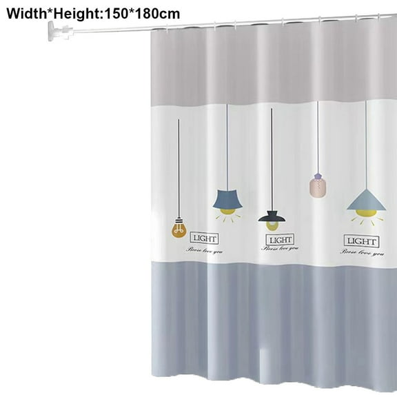 Waterproof PEVA Shower Curtain: Stylish, Easy Care and with Hook!