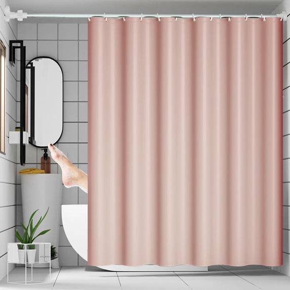 Waterproof PEVA Shower Curtain with Hooks, No Holes Needed, Bathroom Partition, 180x120cm, 1 Curtain 9 Hooks