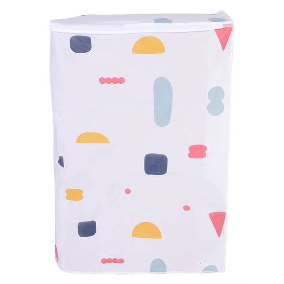 Waterproof PEVA Top Load Washing Machine Cover, Zippered Dust Protector Guard, Fits Washer and Dryer Appliances, 22.6 x 22.0 x 34.3 inches / 57.5 x 56 x 87 cm, Clear Protection Shield Design