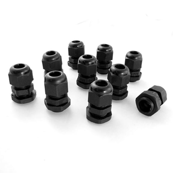 Waterproof PG9 Black Plastic Glands for 4-8mm Cables