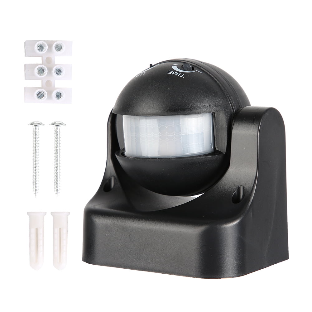 Waterproof PIR Infrared Body Sensor Switch, 110-240V, Wide Angle, Black ...
