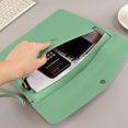 thumbnail image 1 of Waterproof PU Leather A4 Document Folder with Removable Hand Strap, Multi-Color File Case for Office and Campus, Zippered Storage Bag for Papers and Bills, 13x9.4 Inch, For Business Travel, 1 of 6