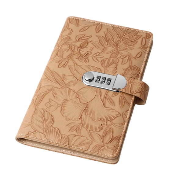 PU Leather Password Lock Receipt Holder Financial File Folder With Combination Lock For Certificate Deposit Document