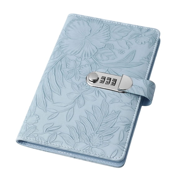 Waterproof PU Leather Deposit Organiser Notebook With Combination Lock For Bank Statements Receipt Confidential Paper