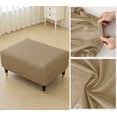 thumbnail image 1 of Waterproof PU Leather Ottoman Cover Rectangle Footstool Cover Stretch Ottoman Slipcovers Footrest Protectors with Elastic Bottom, 1 of 8