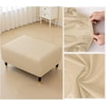 thumbnail image 1 of Waterproof PU Leather Ottoman Cover Rectangle Footstool Cover Stretch Ottoman Slipcovers Solid Color Modern Style Footrest Protectors with Elastic Bottom (Color : 11, Size : Large), 1 of 8