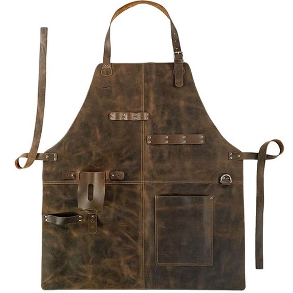 Waterproof PU apron thickened multi-purpose for craftsman barbecue anti-staining