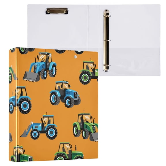 Waterproof PVC 3 D-Rings Office & Home Organizer Heavy-Duty Ring Binder Excavator