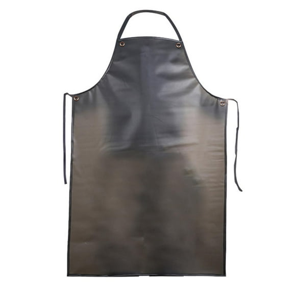 Waterproof PVC Apron, Anti-Corrosion Rubber Heavy Duty Apron for Lab Work, Dog Grooming, Cleaning Fish,Butcher,Barbecue, Black 80x55cm