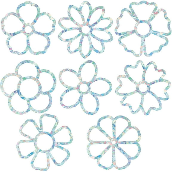 Waterproof PVC Colored Laser Stained Window Film Static Stickers Flower Rainbow Prism Electrostatic Window Decals 330x830mm