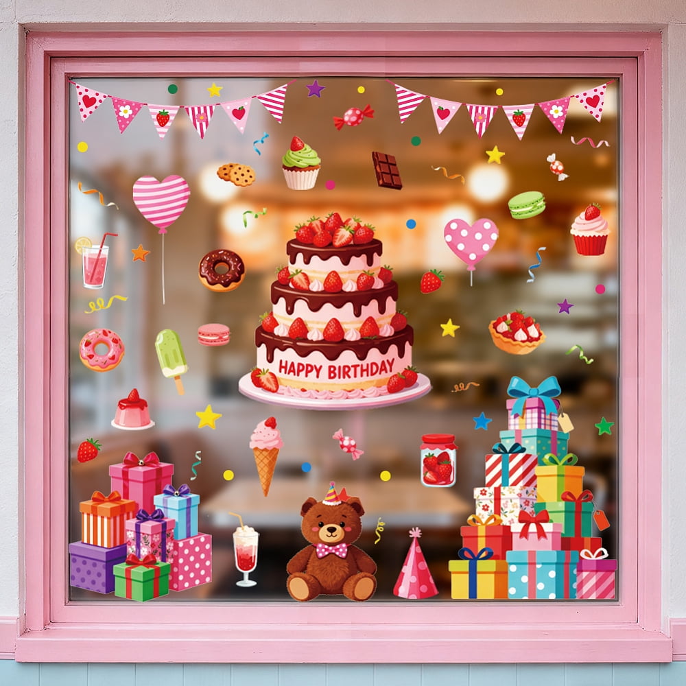 Window Decayl Waterproof PVC Colored Laser Stained Window Film Static Stickers ...